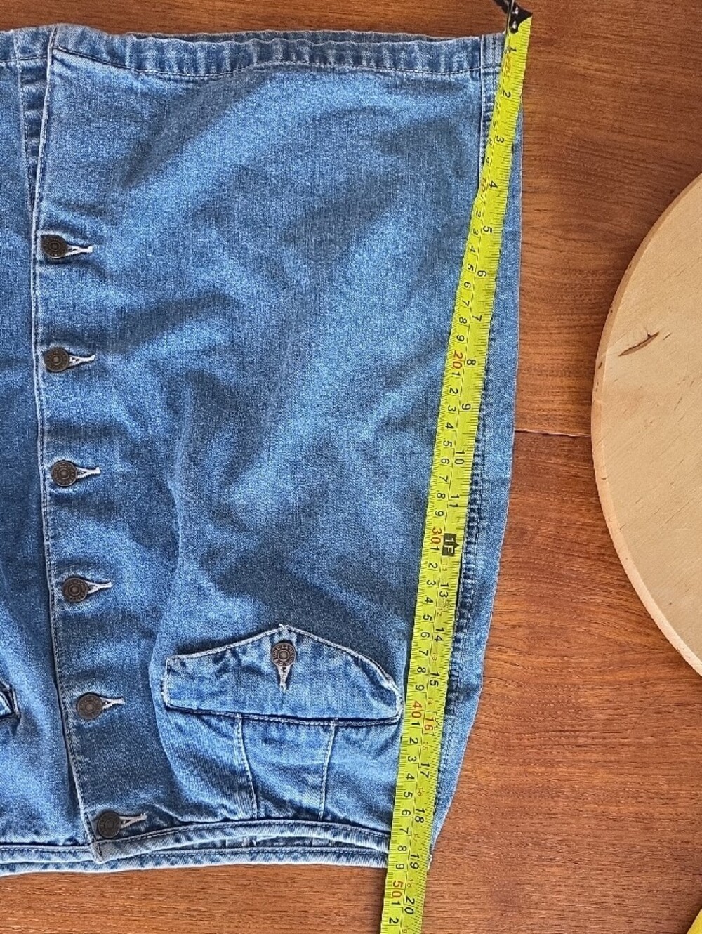 Denim Button-Front Skirt - Picture 5 of 5